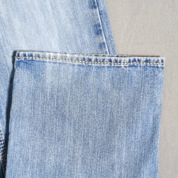 Rock & Roll Denim men's size 31X34 hard washed denim blue Pistol Straight jeans - Picture 8 of 16